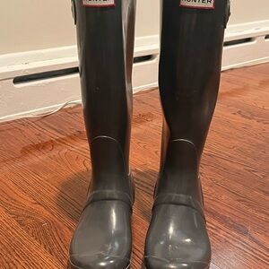 Hunter Charcoal Tall Rain Boots